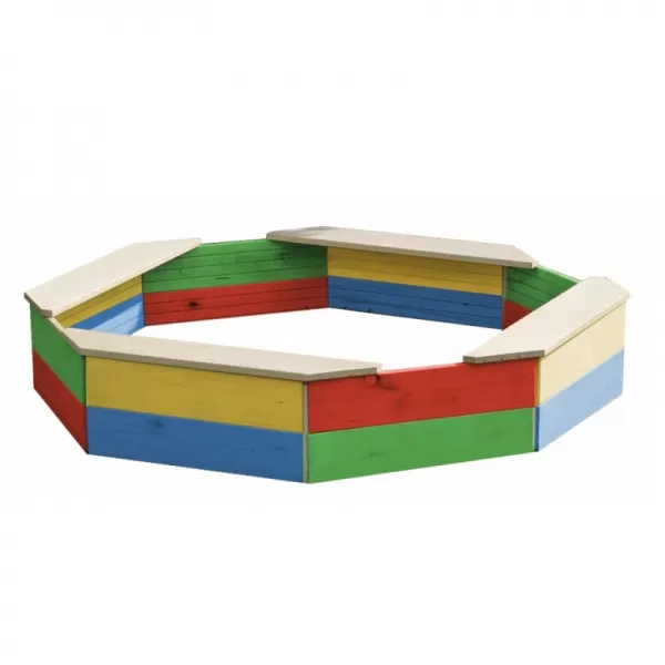 Dřevěné pískoviště osmihranné barevné Marimex 11640198