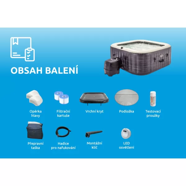 Vířivý bazén Pure Spa Greystone Deluxe Bubble Spa 4 NP Marimex 11400294