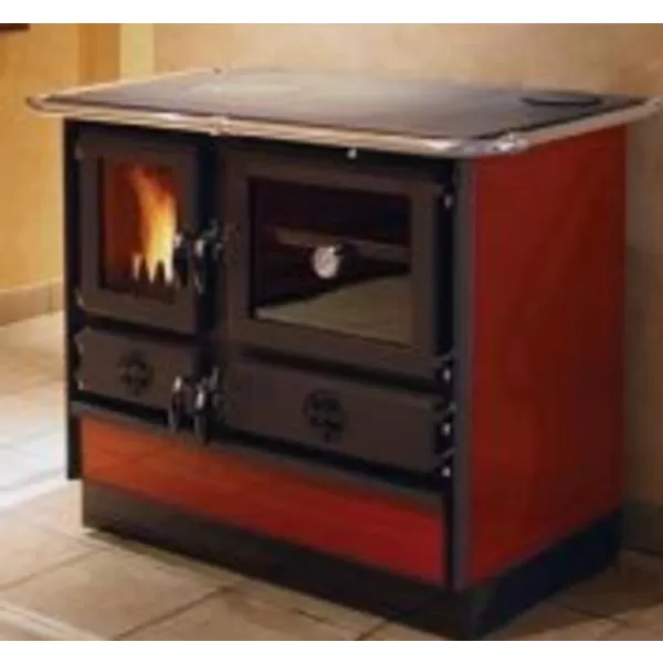 Sporák s troubou červený pravý MBS MAGNUM PLUS