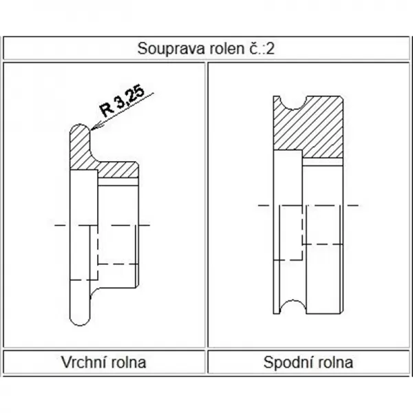 Sada 5 párů rolen XB56/XBC56 SEMET 12500006