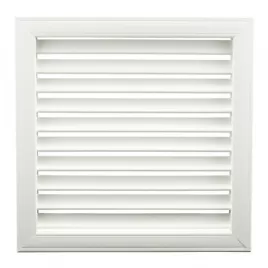 PVC ventilační mřížka bílá s pevnou žaluzií 303x303 mm DALAP 129