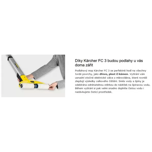 Aku podlahový čistič KÄRCHER FC 3 1.055-300 + náhradní sada válců