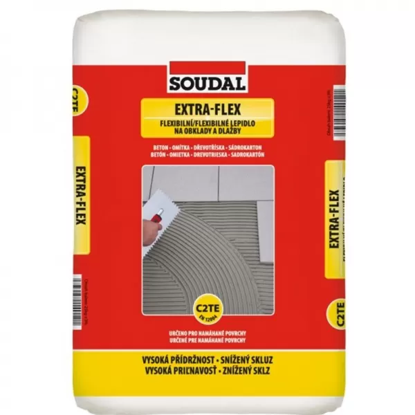 Mrazuvzdorné cementové lepidlo 25kg Soudal EXTRA-FLEX C2TE