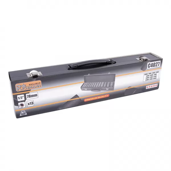 Sada průmyslových prodloužených hlavic 1/2" 10-30 mm, 13 dílů (H5-40010L) RICHMANN PC4027