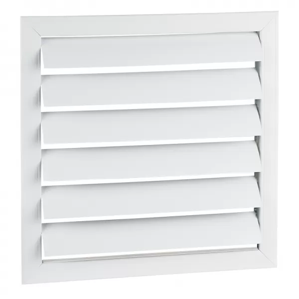 Plastová větrací mřížka bez příruby se samotížnou žaluzií 464x422 mm, bílá DALAP 135