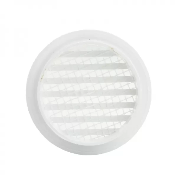 PVC větrací mřížka kruhová s přírubou a síťkou Ø 50 mm, bílá (2 ks) DALAP 1457