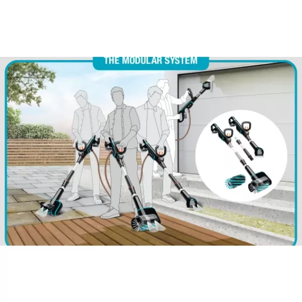 Aku multi čistič 18V bez aku AquaBrush Patio 03/18V P4A Gardena 14841-55