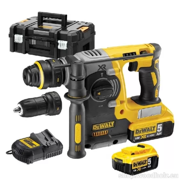 Aku bezuhlíkové kombinované kladivo 18 V XR Li-Ion 2x5,0 Ah DeWALT DCH274P2T