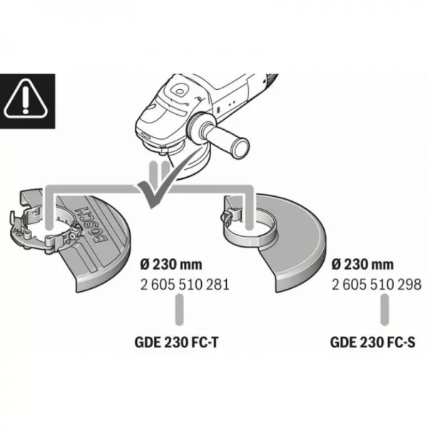 Odsávací kryt pro úhlové brusky Bosch GDE 230 FC-S Professional 1600A003DL
