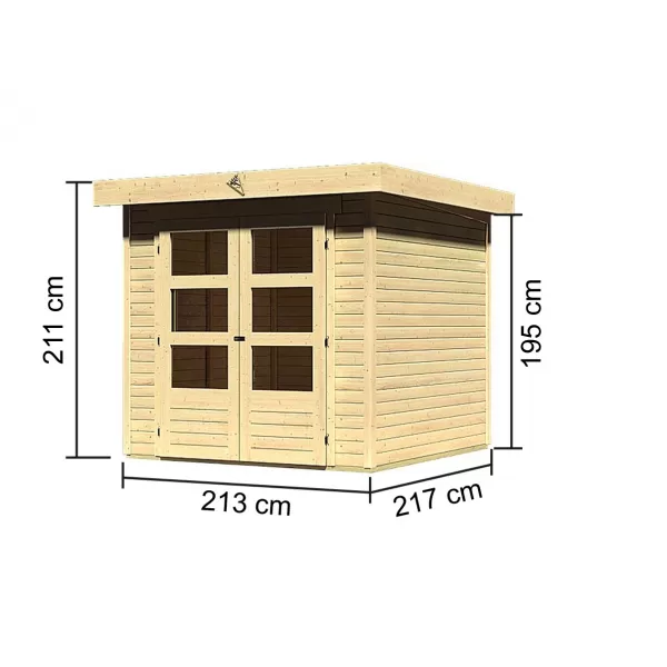 Dřevěný domek KARIBU ASKOLA 2 (73059) natur LG1756
