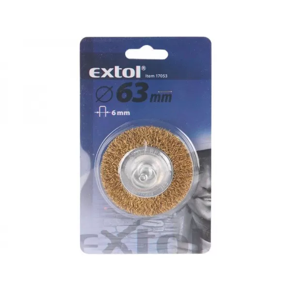 Kartáč okružní 75mm vlnitý drát S 0,3mm stopka 6mm EXTOL CRAFT 17054