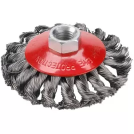 Kartáč miskový copánkový 100mm vlnitý drát S 0,5mm M14x2mm EXTOL CRAFT 17012