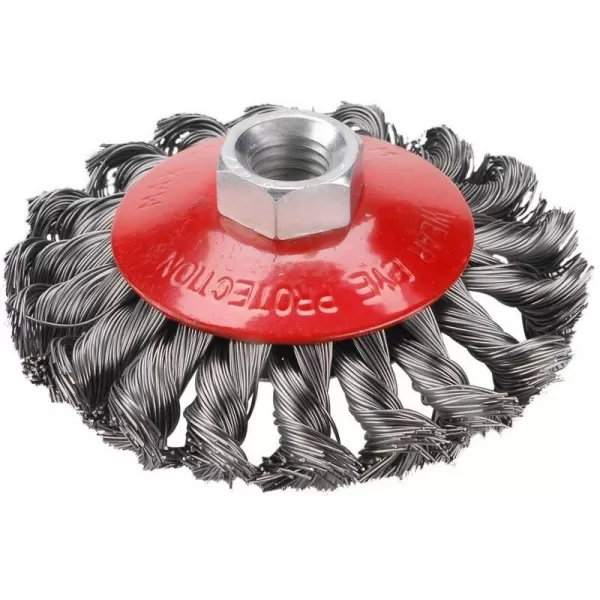 Kartáč miskový copánkový 100mm vlnitý drát S 0,5mm M14x2mm EXTOL CRAFT 17012