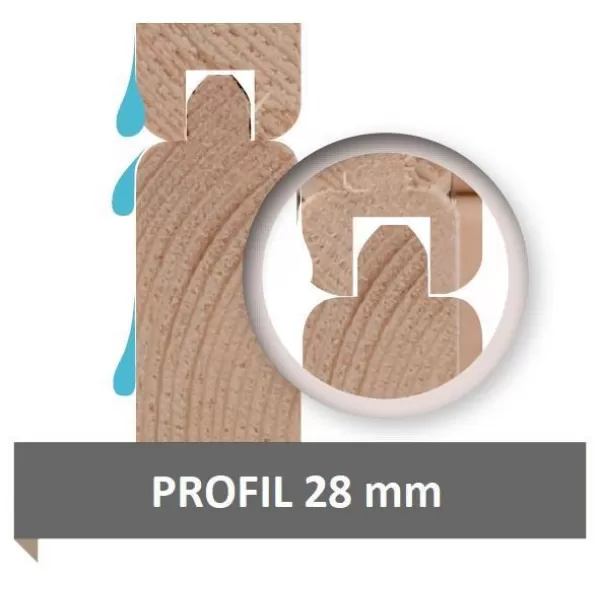 Dřevěná garáž KARIBU 54133 28 mm natur LG1885