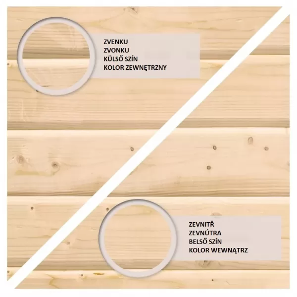 Dřevěná garáž KARIBU 43545 38 mm natur LG1887