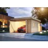 Dřevěná garáž KARIBU 68284 40 mm natur LG1888