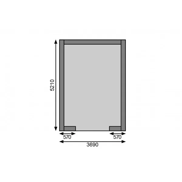 Dřevěná garáž KARIBU 43545 38 mm natur LG1887