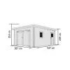 Dřevěná garáž KARIBU 68284 40 mm natur LG1888