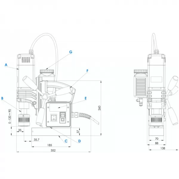 Magnetická vrtačka ROTABEST PICCOLO 35/50 B ALFRA 18402