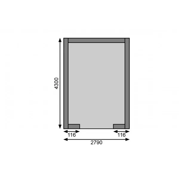 Dřevěná garáž KARIBU 54133 28 mm natur LG1885
