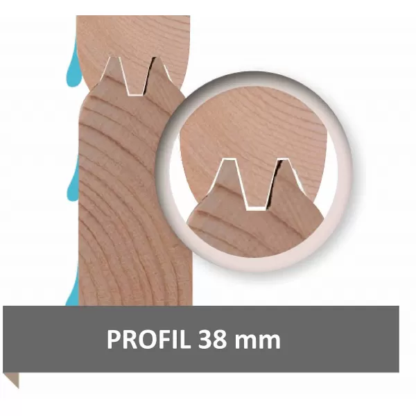 Dřevěná garáž KARIBU 43545 38 mm natur LG1887