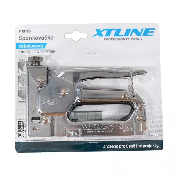 Sponkovačka celokovová pro sponky 4, 6, 8, 10, 12, 14 mm XTline P19175