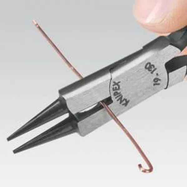 Ozdobné ohýbací kleště s kulatými čelistmi s břitem Knipex 19 03 130