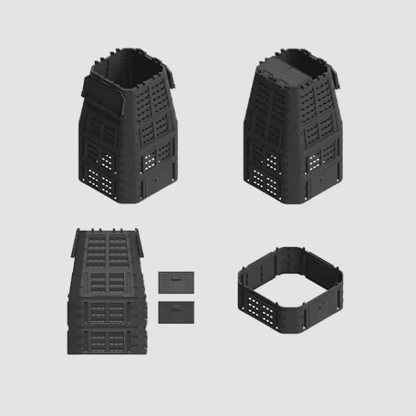 Kompostér černý MULTI 1000L Xtline P90662