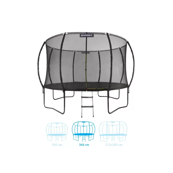 Trampolína Comfort 366 cm + ochranná síť + schůdky ZDARMA Marimex 19000096
