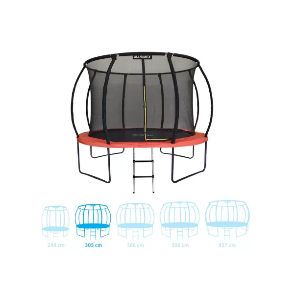 Trampolína PREMIUM 305 cm + vnitřní ochranná síť + schůdky ZDARMA Marimex 19000111