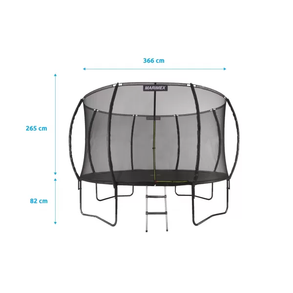 Trampolína Comfort 366 cm + ochranná síť + schůdky ZDARMA Marimex 19000096