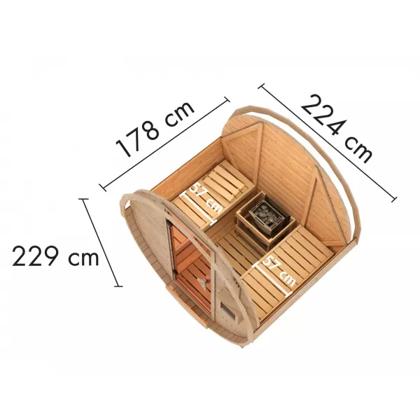 Finská sauna KARIBU FASSAUNA 1 (92821) LG1979