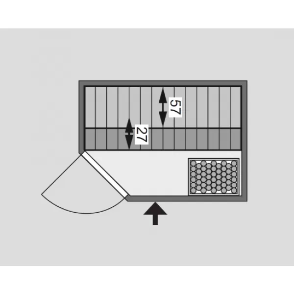 Finská sauna KARIBU JELLA (6166) LG1954