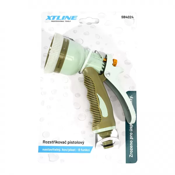 Rozstřikovač pistolový, kovový 8-funkcí Xtline SB4024
