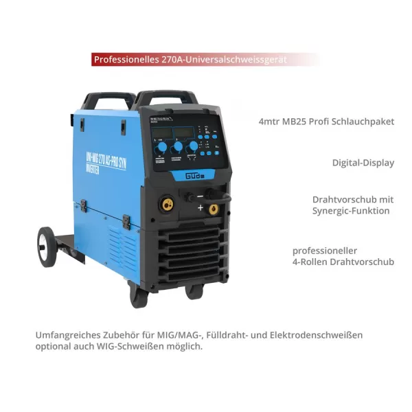 Invertorová svářečka UNI-MIG 270 AS-PRO SYN Güde 20127