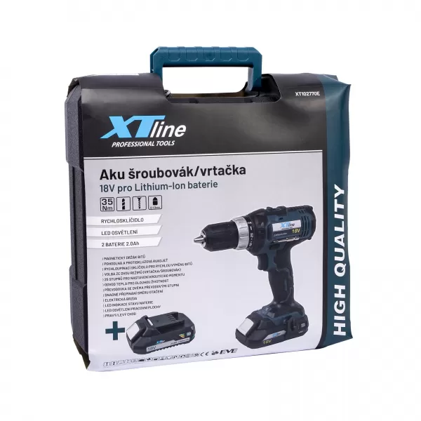 Aku vrtačka 18V/2x2,0Ah XTline XT102770E