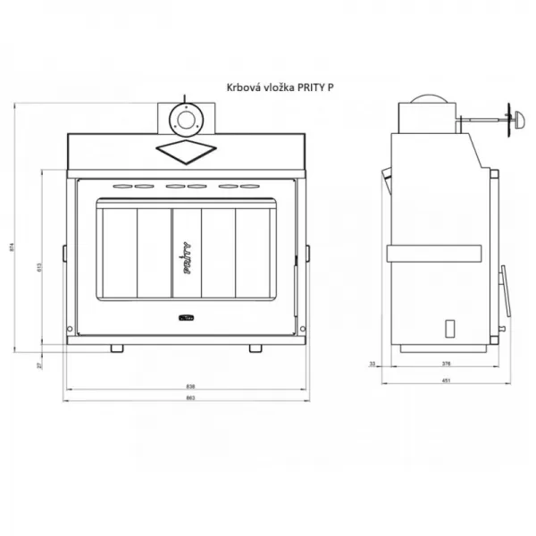 Krbová vložka PRITY P
