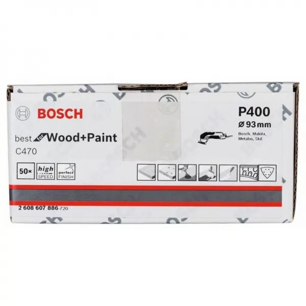 Brusný papír pro delta brusky EXPERT C470 93 mm, G 400, 50 ks Bosch 2608900934