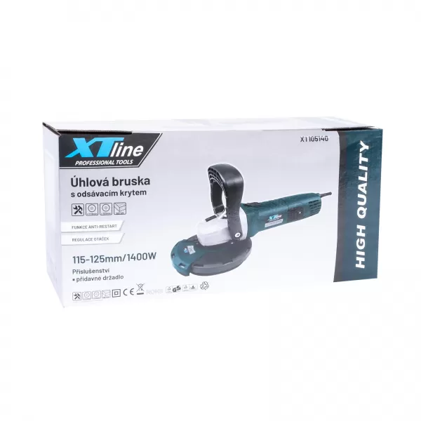 Bruska s odsávacím krytem 1400 W, 125 mm XTline XT105140