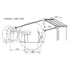 Hliníková pergola SKYLUX CLIMALUX 5,0 x 3,5 m antracit + opál PC LG3746