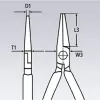 Kleště s kulatými čelistmi 125mm Knipex 22 01 125