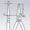 Kleště s kulatými čelistmi 160mm Knipex 22 01 160