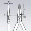 Kleště s kulatými čelistmi Knipex 22 02 140