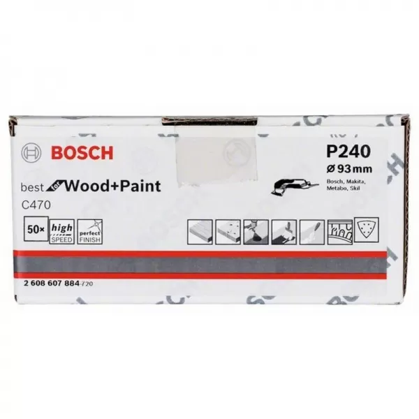 Brusný papír pro delta brusky EXPERT C470 93 mm, G 240, 50 ks Bosch 2608900932