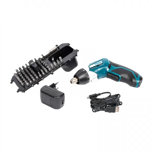 Aku šroubovák 3,6V Li-ion, se svítilnou 1500mAh příslušenství 55dílů XTline XT102106