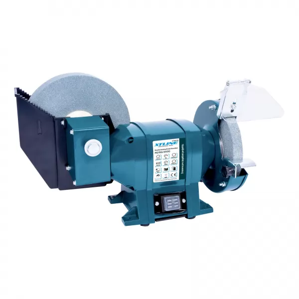 Stolní dvoukotoučová bruska s pomaloběžným kotoučem 250W XTline XT107175