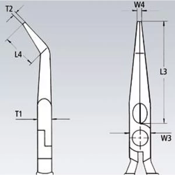Půlkulaté kleště s břity pro radiotechniku Knipex 25 21 160