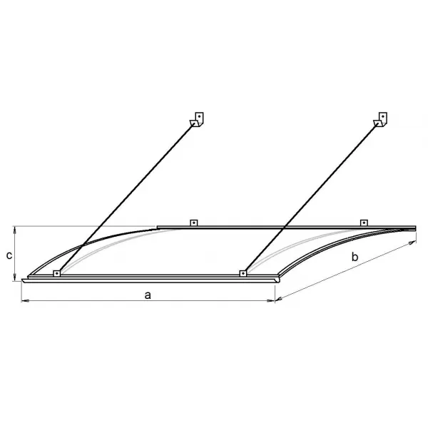 Stříška nad dveře LANITPLAST TURKUS XL 197/85 antracit LG2579
