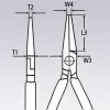 Kleště s půlkulatými čelistmi a ostřím 160mm Knipex 25 02 160