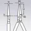 Půlkulaté kleště s břity pro radiotechniku Knipex 25 01 140